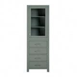 Avanity Modero 24-in W x 71-in H x 20-in D White Poplar Freestanding Linen Cabinet