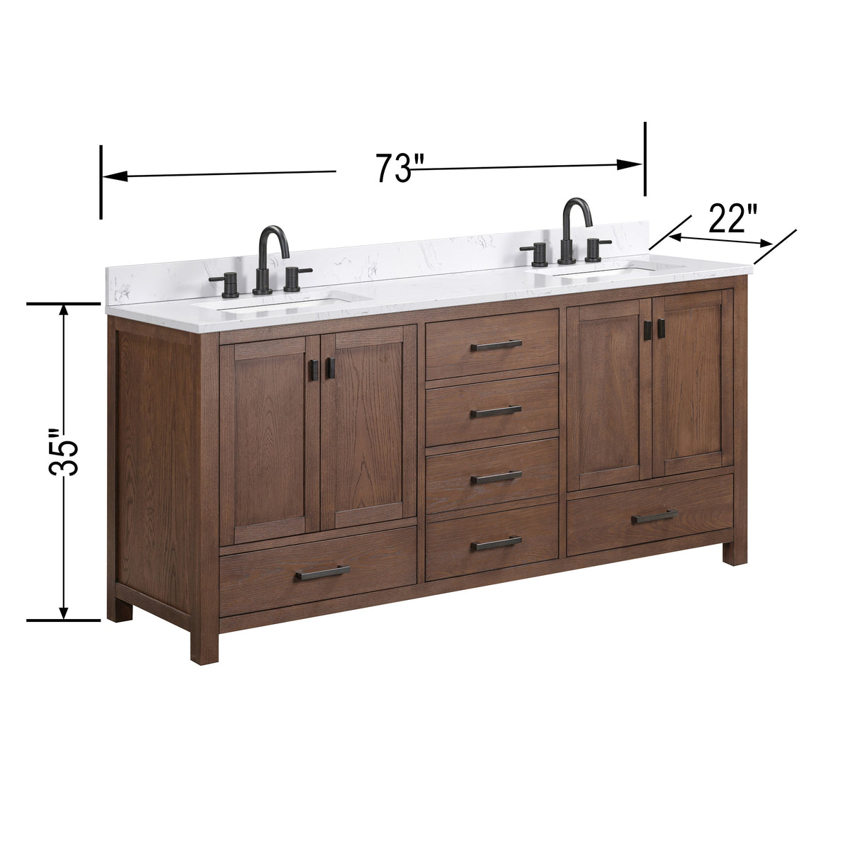 Avanity Modero 72-in White Bathroom Vanity Cabinet