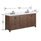 Avanity Modero 72-in White Bathroom Vanity Cabinet