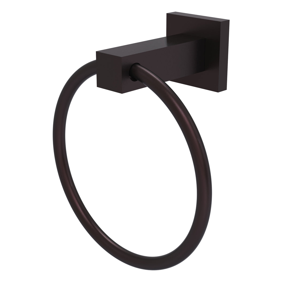 Allied Brass Montero Matte Black Wall Mount Towel Ring, 6-inch