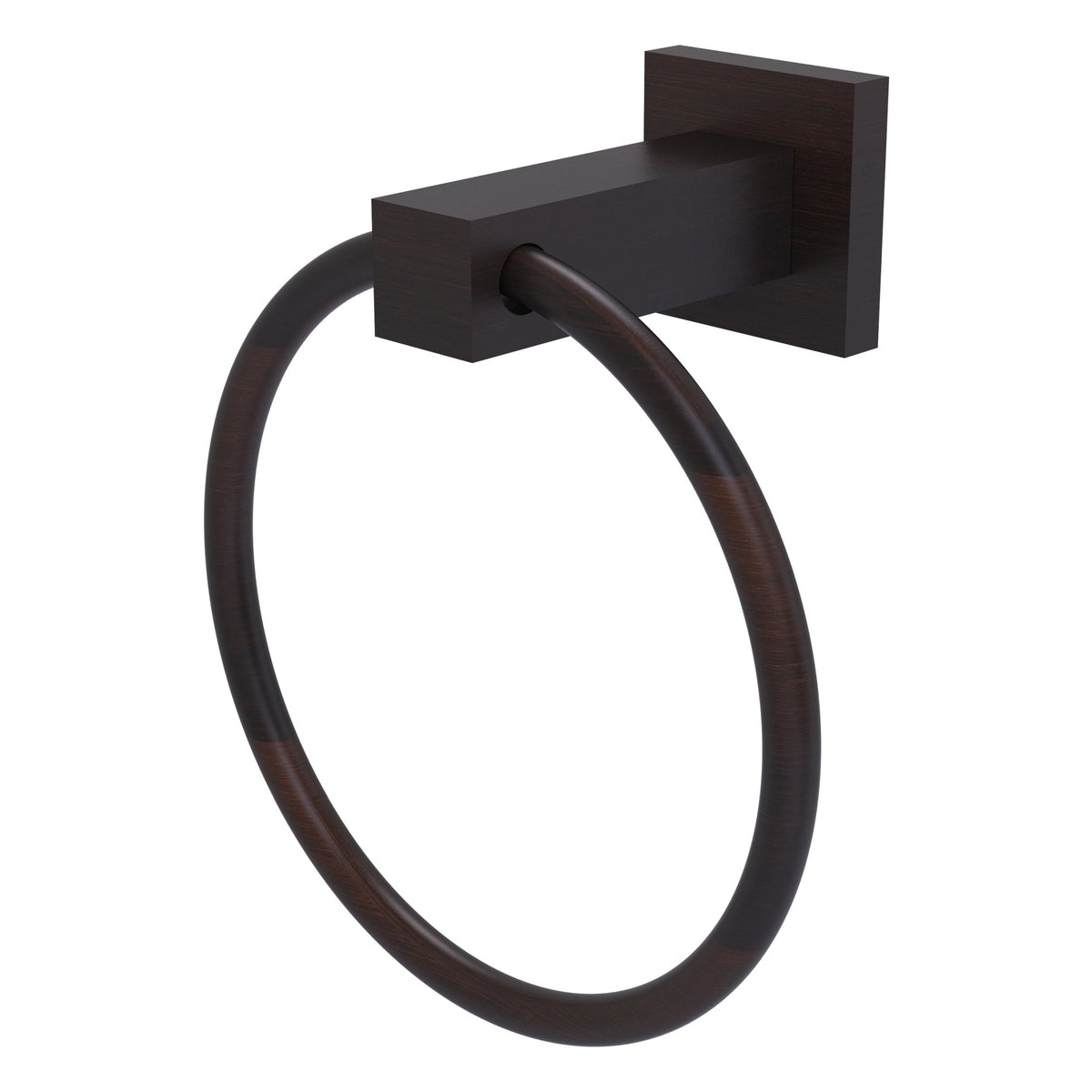 Allied Brass Montero Matte Black Wall Mount Towel Ring, 6-inch