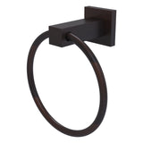 Allied Brass Montero Matte Black Wall Mount Towel Ring, 6-inch