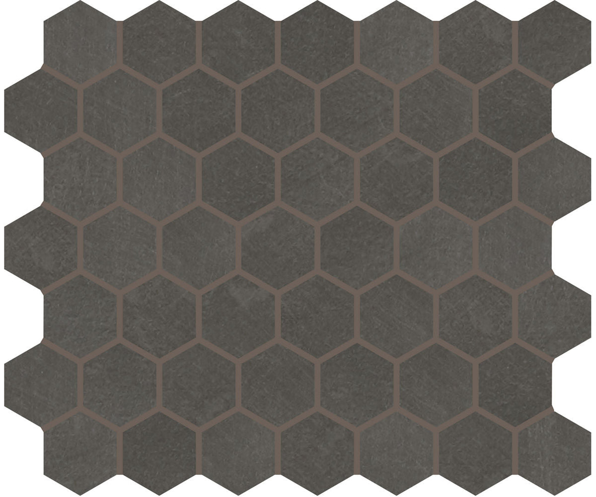 Moroccan Concrete Charcoal 8 in. x 9 in. Glazed Porcelain Hexagon Floor and Wall Tile (9.37 sq. ft./Case)