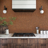 Moroccan Concrete Terra Cotta 8 in. x 9 in. Glazed Porcelain Hexagon Floor and Wall Tile (9.37 sq. ft./Case)