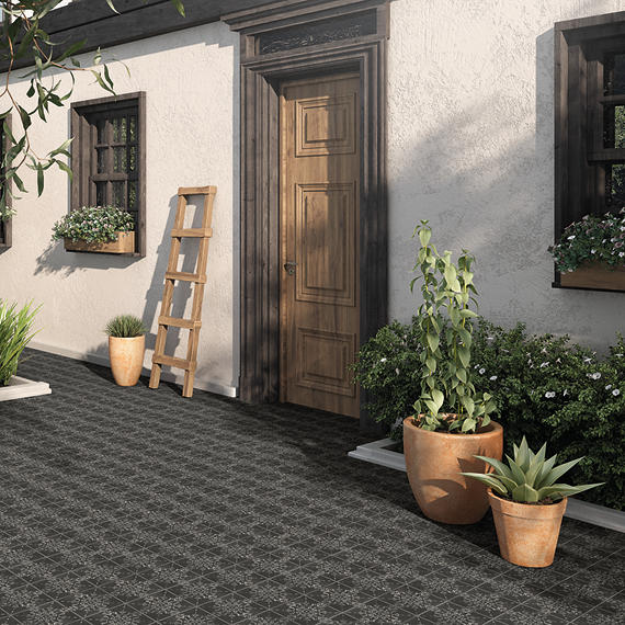 Moroccan Concrete Terra Cotta 8 in. x 9 in. Glazed Porcelain Hexagon Floor and Wall Tile (9.37 sq. ft./Case)
