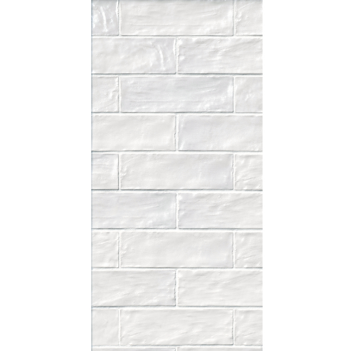 Mallorca White Ceramic Wall Tile - 2.5 x 8 in.