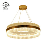 DLSS Lighting Metal Round Chandelier Lamp for Living Room Pendant Light