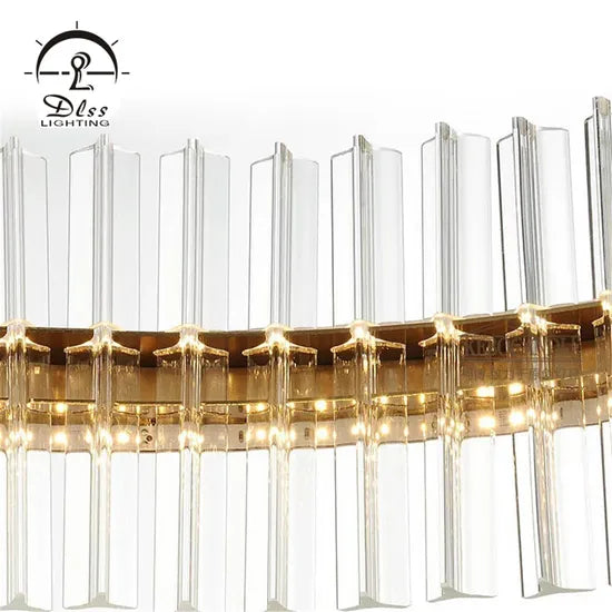 DLSS Lighting Metal Round Chandelier Lamp for Living Room Pendant Light