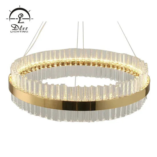 DLSS Lighting Metal Round Chandelier Lamp for Living Room Pendant Light