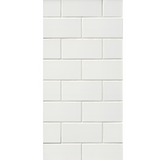 Metro Bianco Gloss Ceramic Subway Wall Tile - 3 x 6 in.