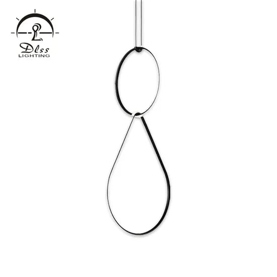 Dlss Lighting Modern Aristic Style Link PVC Chandelier Lamp with Pendant Light
