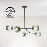 DLSS Lighting Modern Clear Glass Ball Iron Decoration Restaurant Chandelier