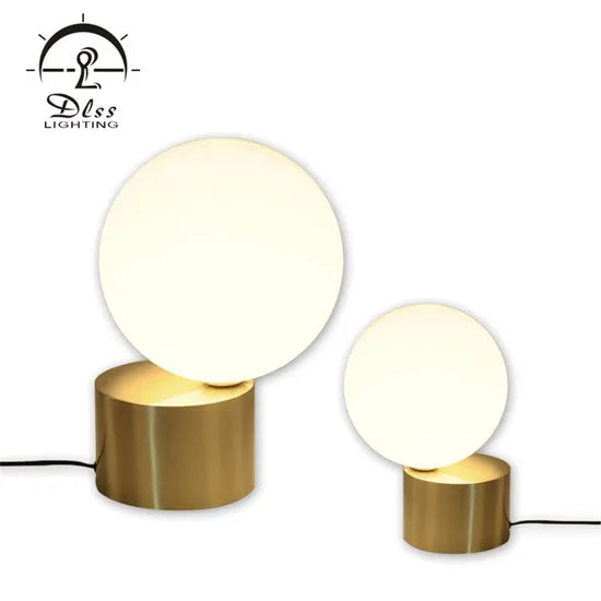 DLSS Lighting Modern Glass Table Light with E27 Desk Lamp