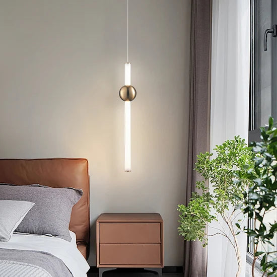 DLSS Lighting Co., Ltd. Modern Interior-Lighting White Glass Tube Gold Iron Ball Chandelier LED Pendant Lamp