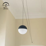 DLSS Lighting Modern Island Chandeliers Aluminum Acrylic Black E27 Pendant Lights