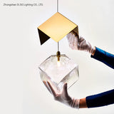 DLSS Lighting Modern Lighting Ice Replica LED Light Gold Big Pendant Lamp Chandelier
