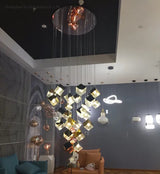 DLSS Lighting Modern Lighting Ice Replica LED Light Gold Big Pendant Lamp Chandelier