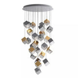DLSS Lighting Modern Lighting Ice Replica LED Light Gold Big Pendant Lamp Chandelier