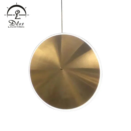 DLSS Lighting Modern Matt Gold Stainless Steel Acrylic Round Chandelier Lamp