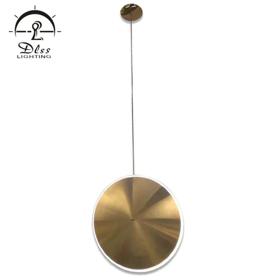 DLSS Lighting Modern Matt Gold Stainless Steel Acrylic Round Chandelier Lamp