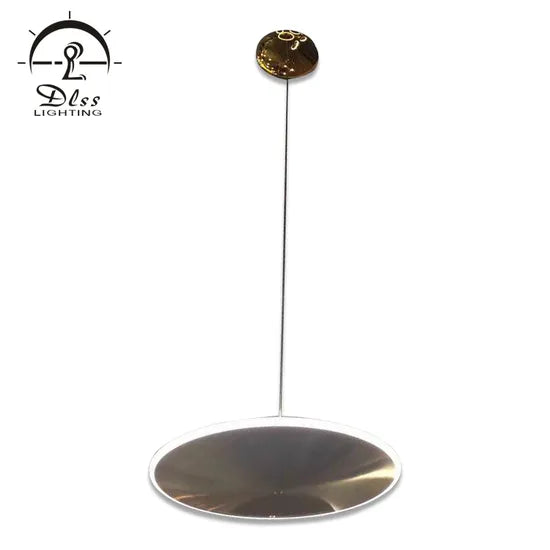 DLSS Lighting Modern Matt Gold Stainless Steel Acrylic Round Chandelier Lamp