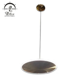 DLSS Lighting Modern Matt Gold Stainless Steel Acrylic Round Chandelier Lamp