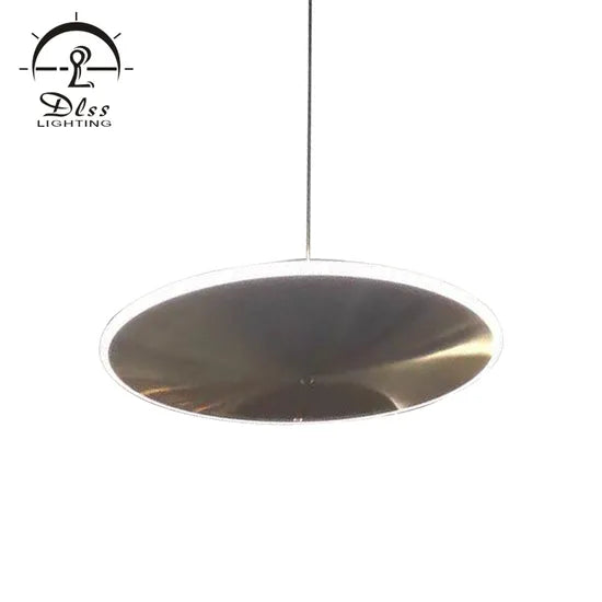 DLSS Lighting Modern Matt Gold Stainless Steel Acrylic Round Chandelier Lamp