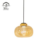 DLSS Lighting Modern Pendant Lamp Smoky Amber Iron Glass Home Decor Chandelier Cheap Price Pendant Light