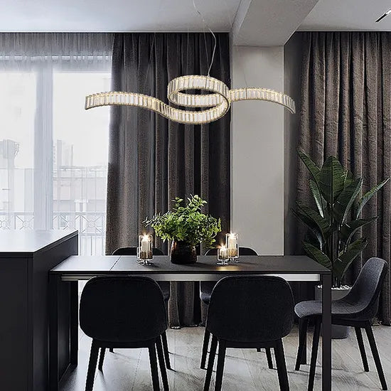 DLSS Lighting Modern Style Crystal Pendant Lamp Hotel Decorative Lighting Home Art LED Chandelier