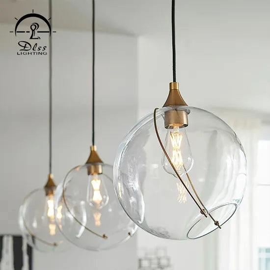 DLSS Lighting Modern Style Interior Lighting Hotel Decoration LED Chandelier Creative Glass Pendant Lamp
