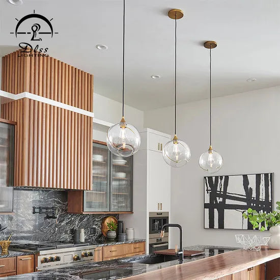 DLSS Lighting Modern Style Interior Lighting Hotel Decoration LED Chandelier Creative Glass Pendant Lamp