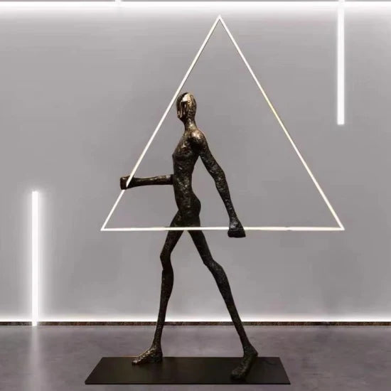 DLSS Modern Style Interior-Lighting Hotel Standing Light Model Man LED Floor Lamp