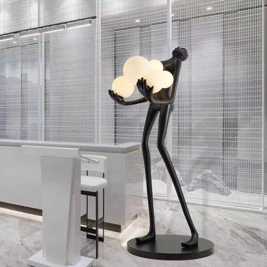 DLSS Modern Style Interior-Lighting Hotel Standing Light Model Man LED Floor Lamp