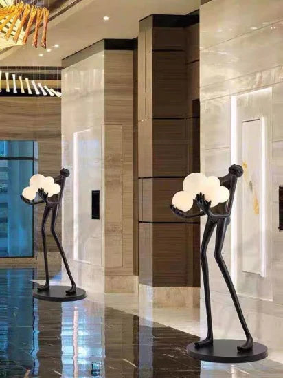 DLSS Modern Style Interior-Lighting Hotel Standing Light Model Man LED Floor Lamp