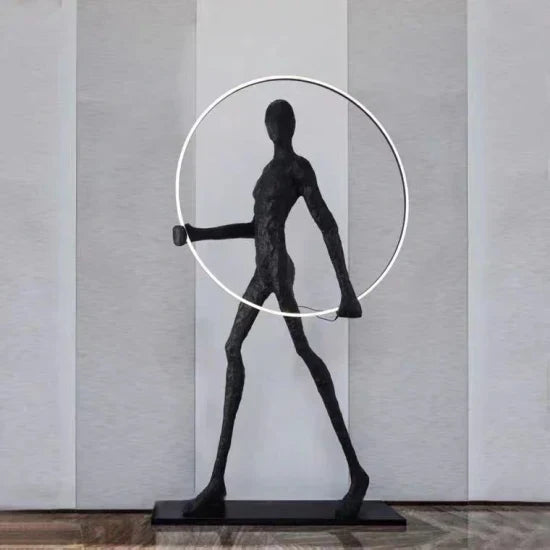 DLSS Modern Style Interior-Lighting Hotel Standing Light Model Man LED Floor Lamp