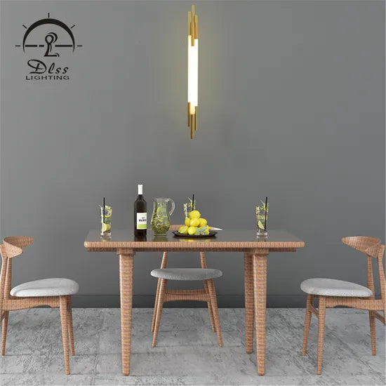 DLSS Lighting Modern Style Tube Glass Chandelier Lamp and Wall Lighting