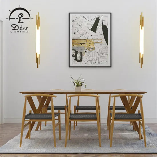 DLSS Lighting Modern Style Tube Glass Chandelier Lamp and Wall Lighting