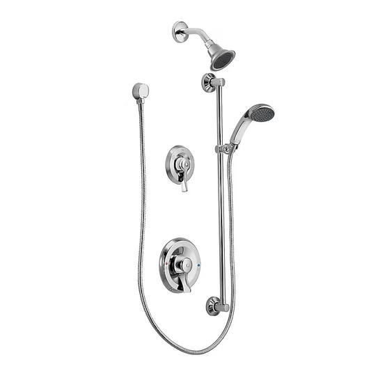 Moen Commercial Chrome 1-Handle WaterSense Shower Faucet with Multi-Head Showerhead