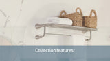 Moen Sage 24-in Spot Resist Brushed Nickel Wall-Mount Double Towel Bar