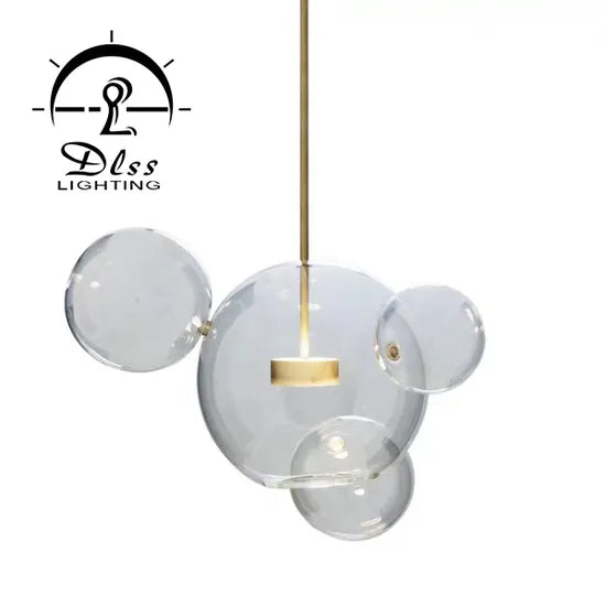 DLSS Lighting Co., Ltd Multiple Glass Modern Design Home Dining Project Hanging Decorative LED Chandelier Pendant Lamp