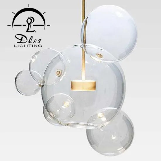 DLSS Lighting Co., Ltd Multiple Glass Modern Design Home Dining Project Hanging Decorative LED Chandelier Pendant Lamp