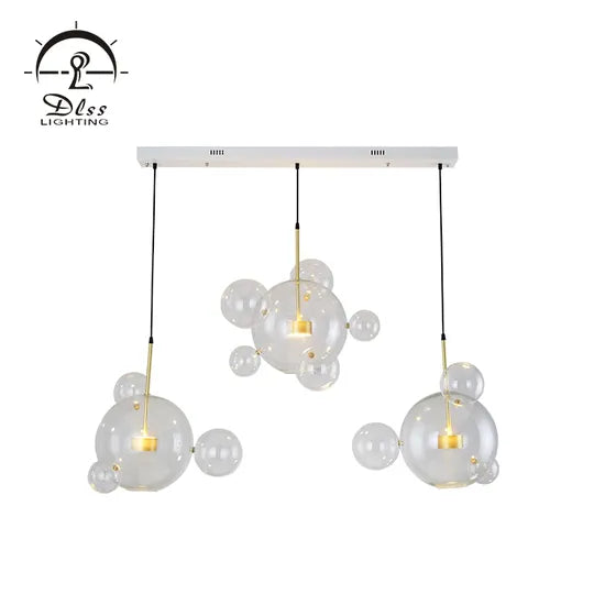 DLSS Lighting Co., Ltd Multiple Glass Modern Design Home Dining Project Hanging Decorative LED Chandelier Pendant Lamp