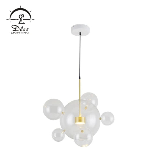 DLSS Lighting Co., Ltd Multiple Glass Modern Design Home Dining Project Hanging Decorative LED Chandelier Pendant Lamp