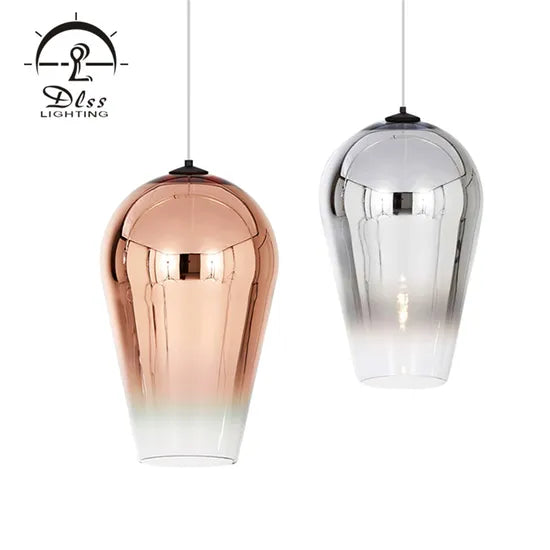 Dlss Lighting Multiplier-Color Glass Pendant Lighting with Holder Lamp E27
