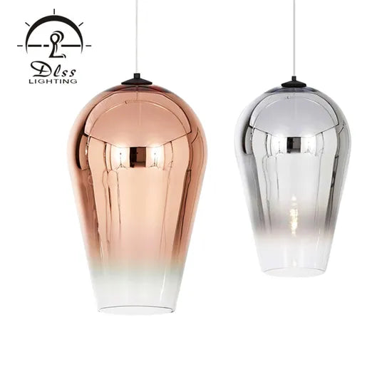 Dlss Lighting Multiplier-Color Glass Pendant Lighting with Holder Lamp E27