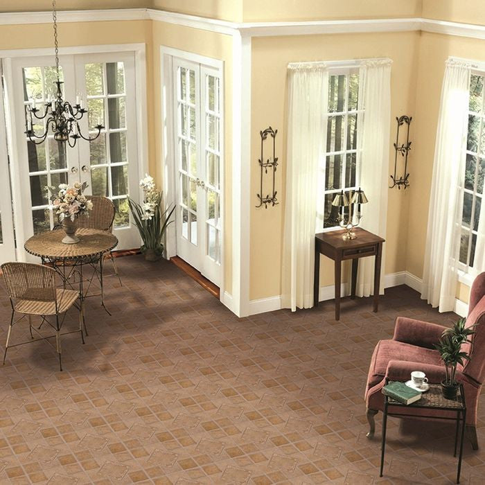 Achim Nexus 3-Finger Medium Oak Parquet 12 in. x 12 in. Peel-and-Stick Vinyl Tile Flooring (20 sq. ft.)