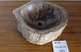 (Please choose your sink) Eden Bath Natural Stone Mid-Sized Vessel Sink in Petrified Wood