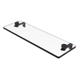 Allied Brass Matte Black 1-Tier Brass Wall Mount Bathroom Shelf