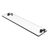 Allied Brass Matte Black 1-Tier Brass Wall Mount Bathroom Shelf