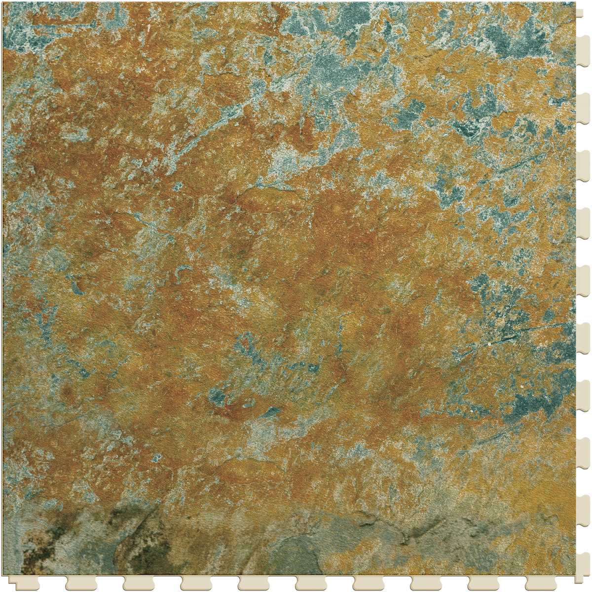Perfection Floor Tile Stonecreek Collection Imperial Gold/Satin 20-in x 20-in Water Resistant Interlocking Luxury Flooring (16.7-sq ft)